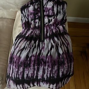 Purple and black tie dye mini dress. Size small